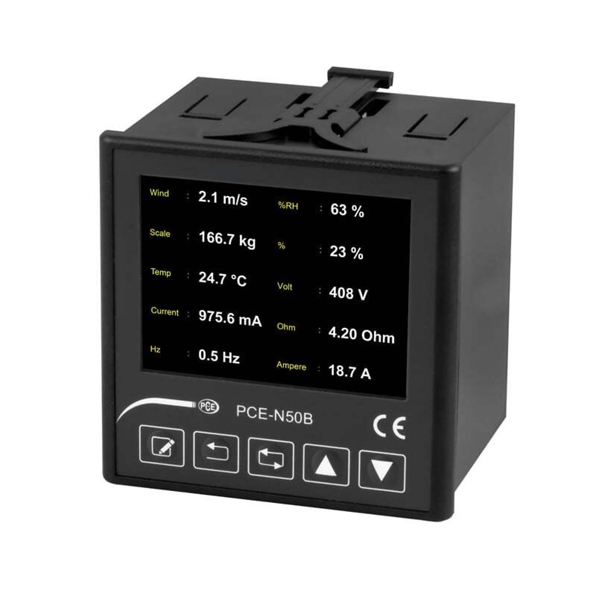 PCE Instruments Digital Modbus Master Device — 3.5in. Graphic LCD, Supports 10 Slave Devices, Model# PCE-N50B